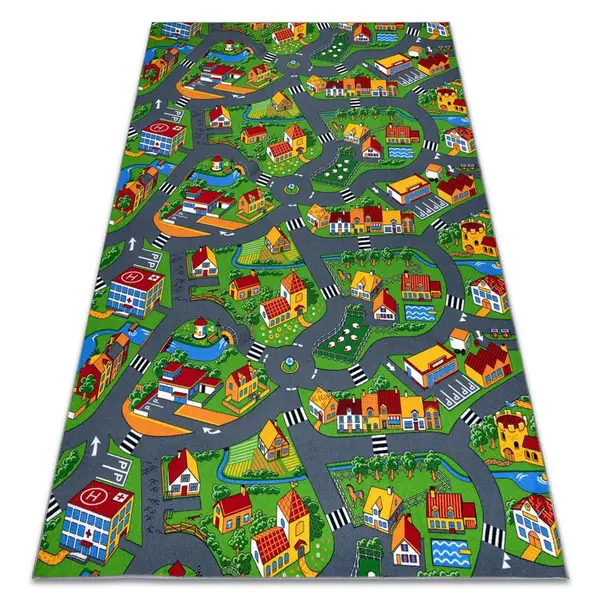 rugsX DĚTSKÝ koberec LITTLE VILLAGE Ulice 150/350 cm