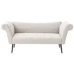 Beliani ČALOUNĚNÉ LEHÁTKO CHAISE LONGUE Látka Světle béžové Nantilly
