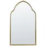Beliani NÁSTĚNNÉ ZRCADLO Kov zlaté 54/100 cm Aconchi