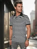 Pánská pruhovaná polo košile