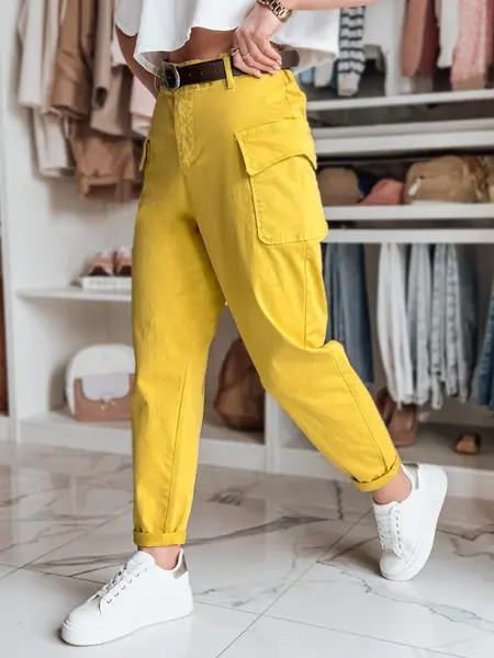 Dámské baggy kalhoty GOTRENDI, hořčičné