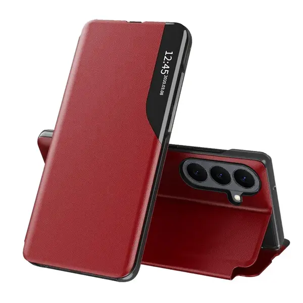 Eco Leather View Case, Samsung Galaxy S26 Plus, červené