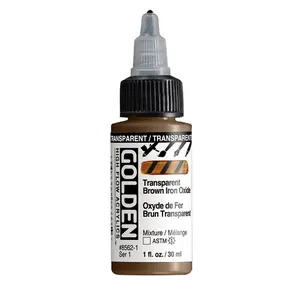 Akrylová barva Golden High Flow 30 ml - Transparent Brown Iron Oxide 8562