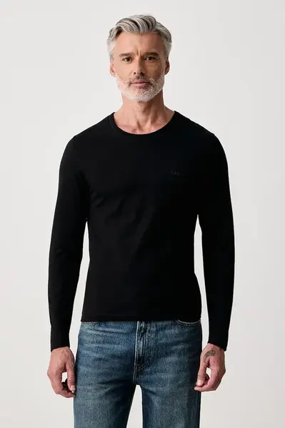 BOSS  tričko s dlouhým rukávem pánské bavlněné LSShirtRN 3P Classic 3-pack