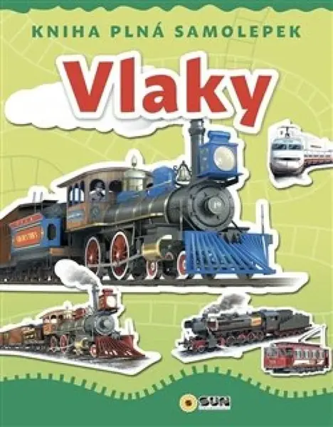 Kniha plná samolepek - Vlaky