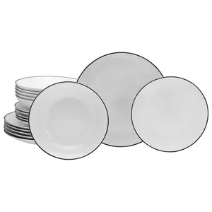 Creatable JÍDELNÍ SOUPRAVA Luna Black Line 18dílné