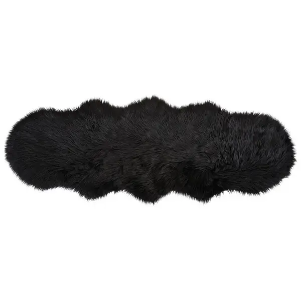 Ambia Home UMĚLÁ KOŽEŠINA, 60/180 cm, černá