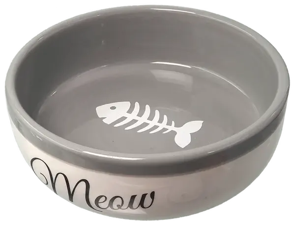 Keramická miska Magic Cat Meow 170ml bílo-šedá