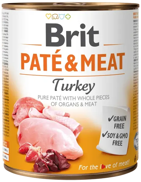 Konzerva Brit Paté & Meat Turkey 800g
