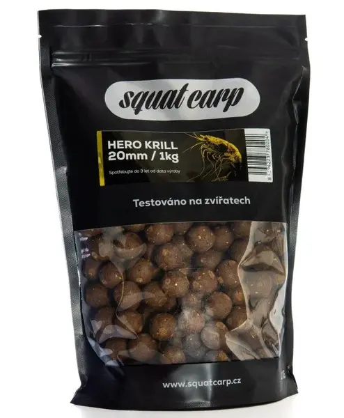 Squat carp boilies hero krill - 1 kg 24 mm