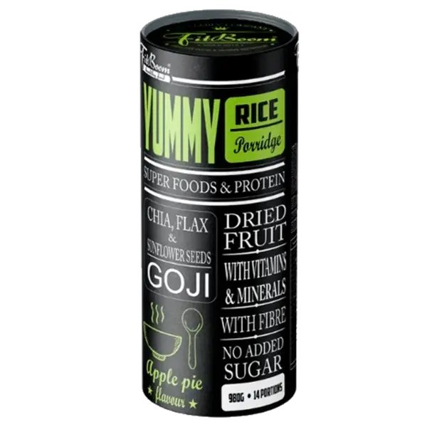 FitBoom Yummy Rice Mash 980g - jahoda