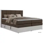 MKS POSTEL BOXSPRING ALVIT KING 160/200 - Hnědá Samet - Topper Visco - H3