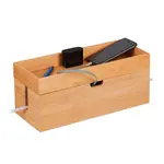 Relaxdays KABELBOX Přírodní bambus