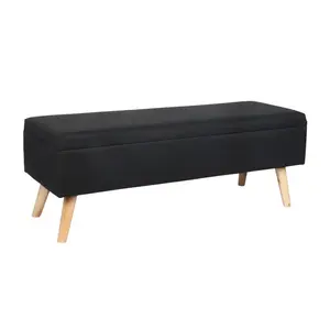 Relaxdays LAVICE Černá s úložným prostorem 110 cm