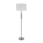 Relaxdays LAMPADÉR bílá stříbrná látkové stínidlo E27