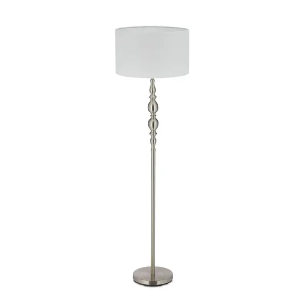 Relaxdays LAMPADÉR bílá stříbrná látkové stínidlo E27
