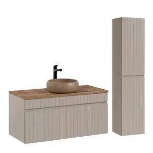 Petits-meubles KOUPELNOVÝ NÁBYTEK 100.4cm Zelie 2er-Set Kašmír