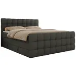 MKS POSTEL BOXSPRING ALTIVO KING DUO 140/200 - Tmavě šedá Ekokůže - Topper Visco - H4