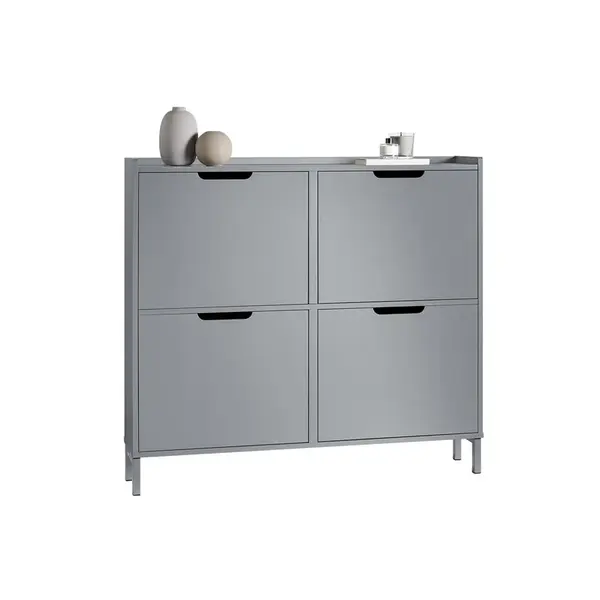 SoBuy BOTNÍK se 4 dveřmi 100x19x91cm Minimalistický