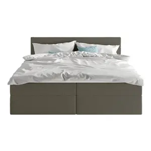 Fedve BOXSPRINGOVÁ POSTEL ROTELLO 200x200 cm, Hnědá