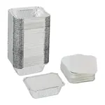 Relaxdays MISKY Stříbrná 100ks-Set s víkem hliník 260 ml