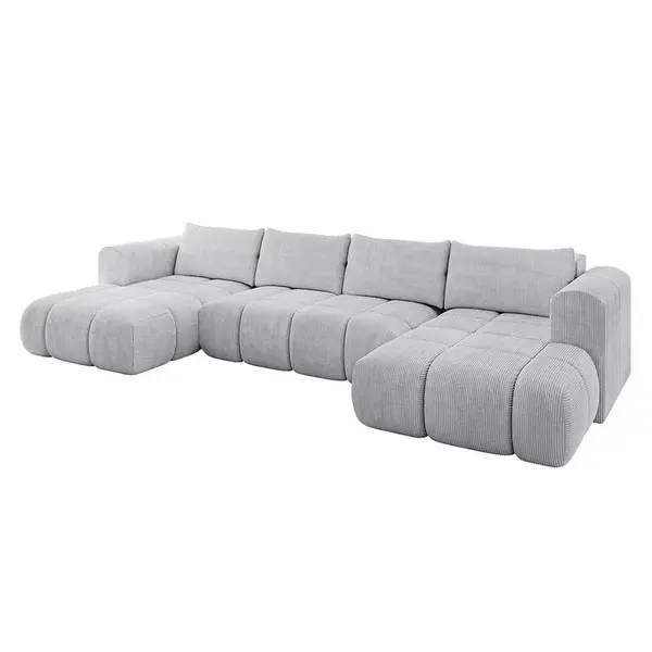 ALTDECOR SEDACÍ SOUPRAVA CLOUD-U 405x185x90 šedá manšestr