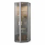 K-Möbel ROHOVÁ VITRÍNA 56,5/56,5/176 cm s LED