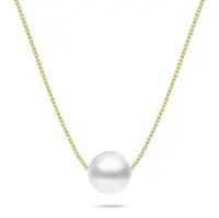 Brilio Silver Půvabný pozlacený perlový náhrdelník NCL99Y