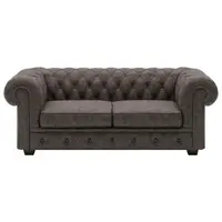 Landscape POHOVKA CHESTERFIELD, kůže, tmavě hnědá