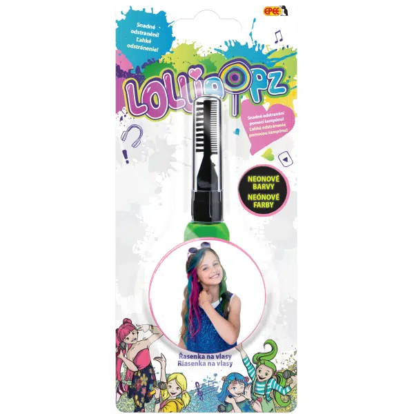 Lollipopz Řasenka na vlasy zelená