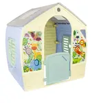 Mochtoys - Dětský zahradní domeček se zvířátky modrý