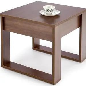 HALMAR Dřevěný konferenční stolek NEA KWADRAT tmavý ořech