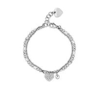 S'Agapõ Dvojitý ocelový náramek s přívěsky Aurora SAR28