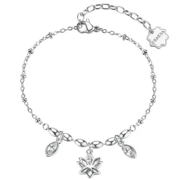 Brosway Půvabný ocelový náramek s lotosovým květem Chakra BHKB259