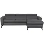 Celina Home SEDACÍ SOUPRAVA, textil, kůže, antracitová