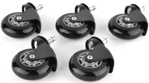 MERCURY Kolečko Premium design černé, pogumované, průměr 65 mm, čep 11 mm