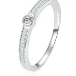 Beneto Nadčasový stříbrný prsten se zirkony AGG303L 60 mm