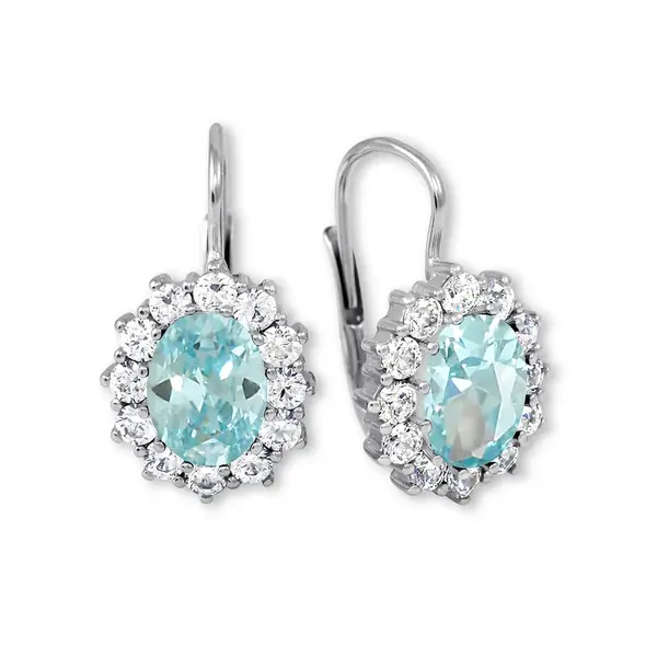 Soliter Třpytivé stříbrné náušnice se zirkony 436 001 00483 0400200