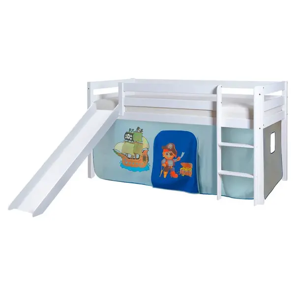 MID.YOU POSTEL S PROSTOREM NA HRANÍ, 90/200 cm modrá, bílá