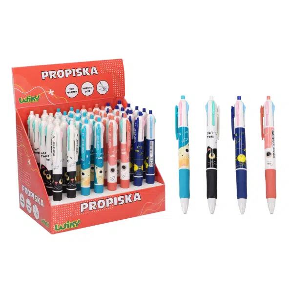 Propiska vícebarevná 0.5 mm (4 barvy) - Kočka