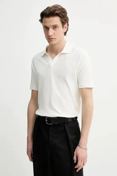 Polo tričko s prímesou ľanu Marc O'Polo