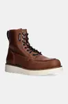 Kožená obuv Tommy Hilfiger TH AMERICAN PREM CHECK LTH BOOT