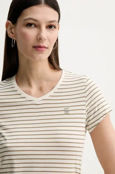 Bavlnené tričko G-Star Stripe eyben slim v t 2.0