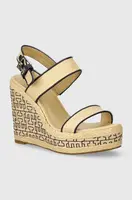 Sandále Tommy Hilfiger PLATFORM TH MONO RAFIA WEDGE