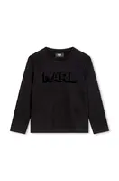 Detská bavlnená košeľa s dlhým rukávom Karl Lagerfeld