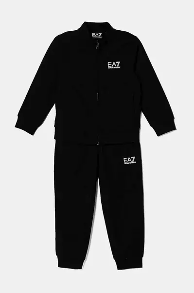 Detská bavlnená tepláková súprava EA7 Emporio Armani