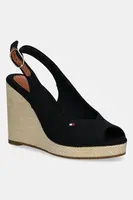 Sandále Tommy Hilfiger FLAG HIGH WEDGE ESPAD SLINGBACK
