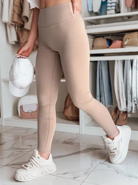 Legginsy damskie z wysokim stanem ACTIVIS morelowe Dstreet