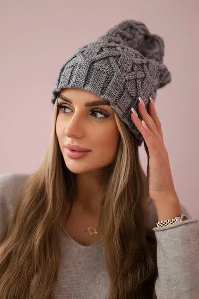 Kesi Čapica с fleece Sonia K201 tmavošedý