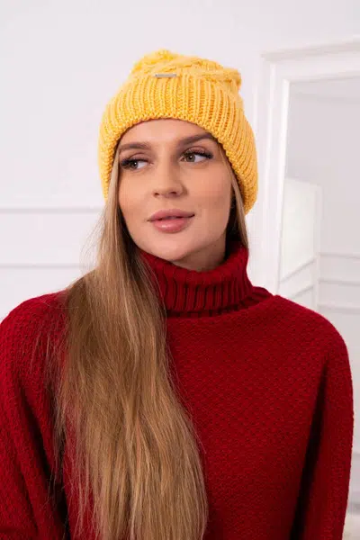 Kesi Čapica s fleece Wanda K281 žltá